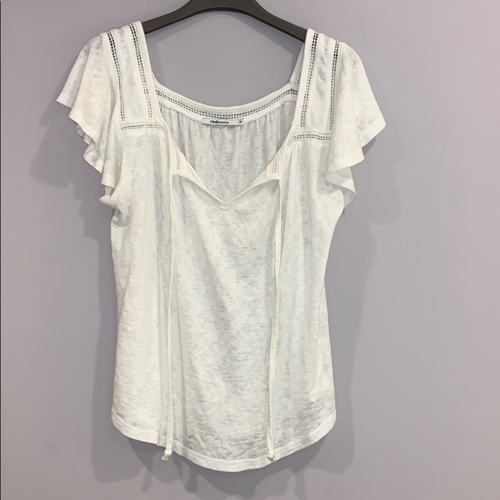Red Haute Linen Top